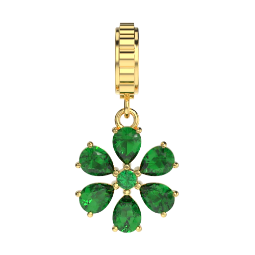 green-glory-flower-charm-gold