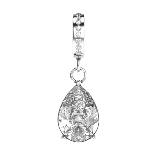 pear-drop-charm-silver