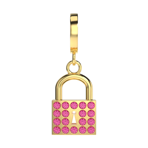 lock-of-love-charm-gold