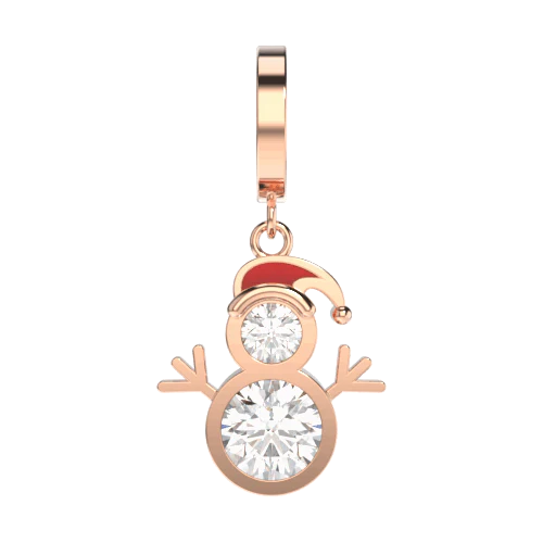 shiny-snowman-charm-rosegold