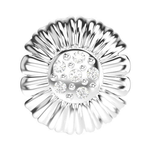 sunflower-charm-silver