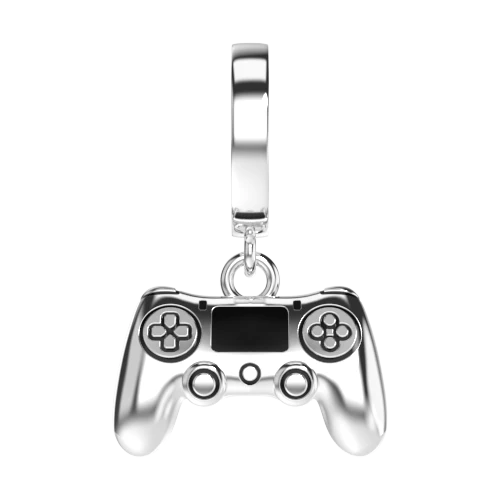 gamer-at-heart-charm -silver