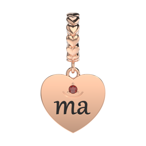 beloved-mother - the 'ma' charm-rosegold