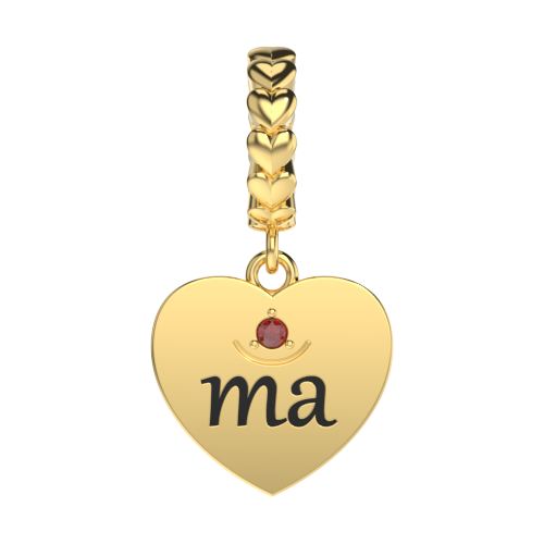 beloved-mother - the 'ma' charm-gold