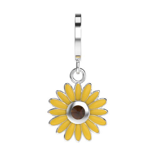 the-bright-sunflower-charm-silver