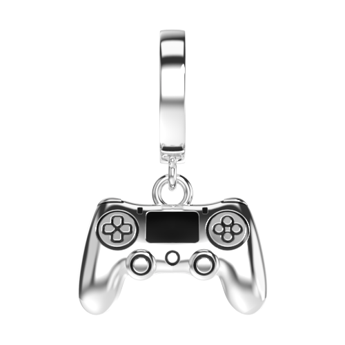 gamer-at-heart-charm -silver